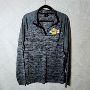 NBA LAKERS long sleeve men's shirt, grey size large